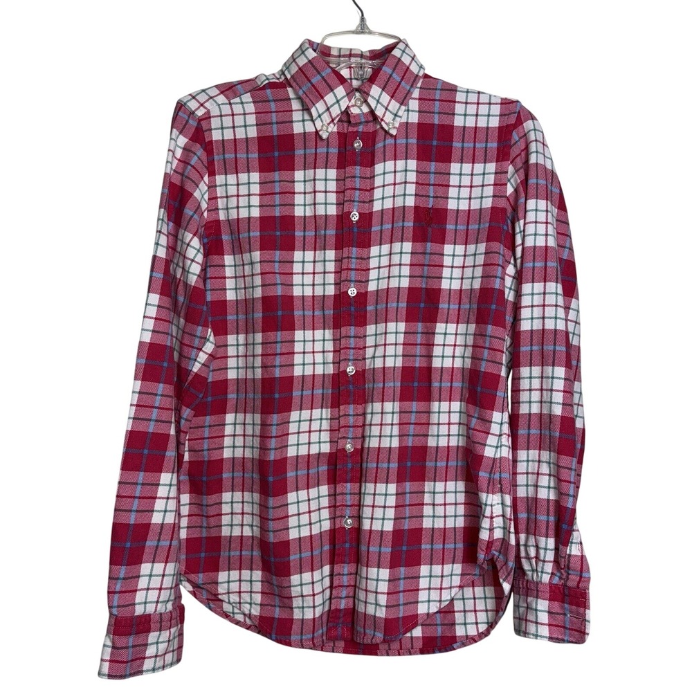 Ralph Lauren‎ Classic Fit Flannel Shirt Medium M Plaid Preppy Old Money Style